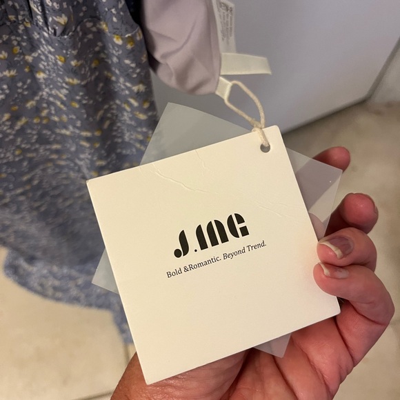 Blue floral dress, on or off-shoulder - Picture 6 of 6